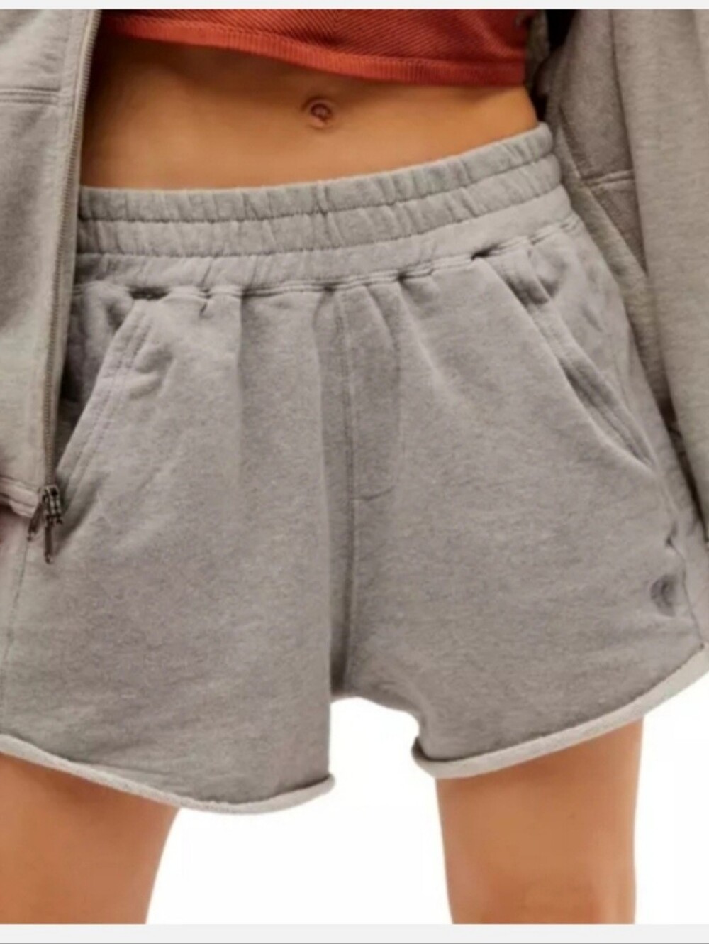 FP Movement by Free People Gray Athletic Cotton Lounge All Star Shorts Small